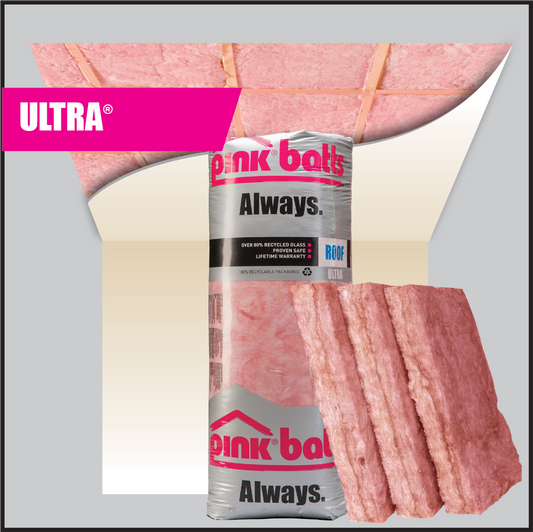 Pink SuperBatts Ceiling Insulation R5.0 225mm 4.5m2